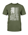 Distressed American Flag Unisex T shirt. Proceeds from our American flag shirts are donated to stop Veteran and First Responder suicide.